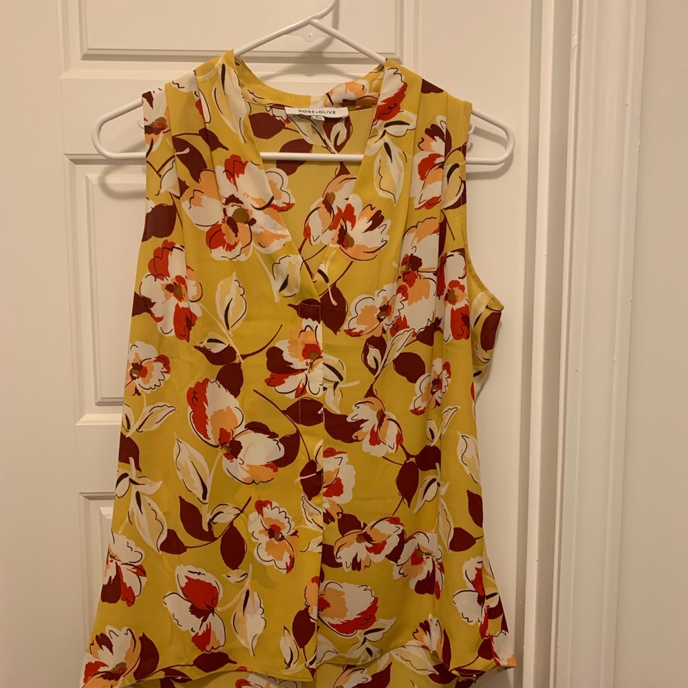 Rose and Olive Small Yellow Blouse